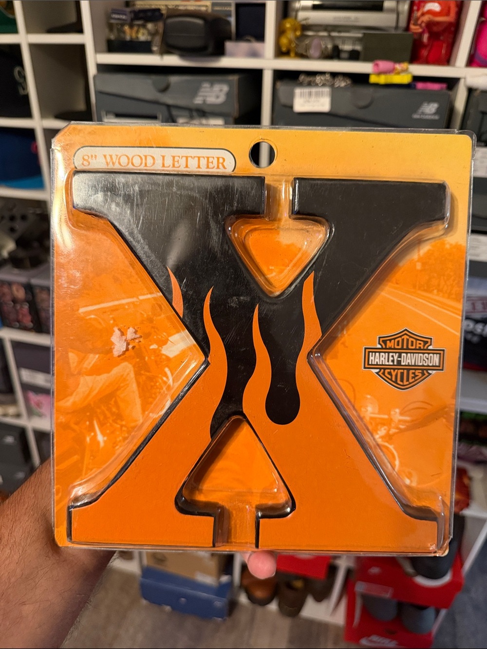 Harley-Davidson 8" Wood Letter J Black & Orange NWT